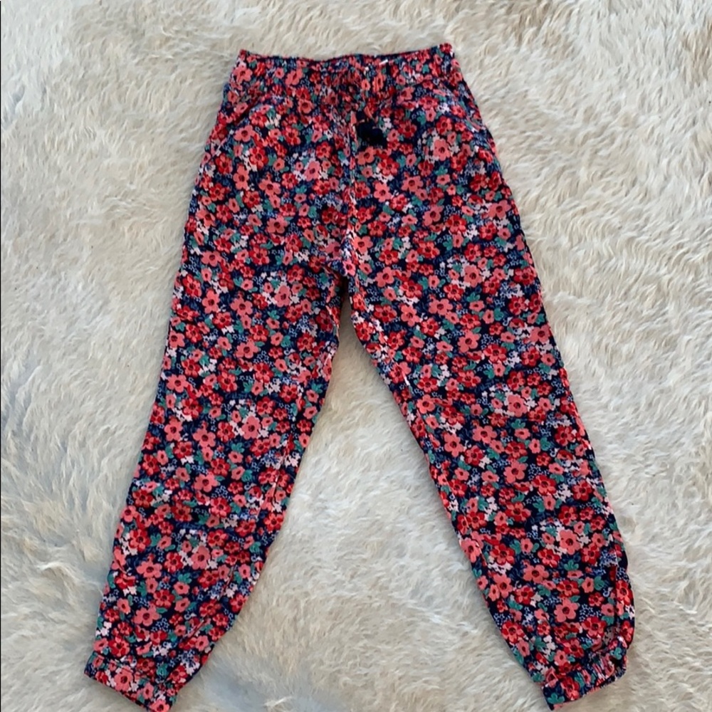 Girls floral dress pull on pants. 6-7